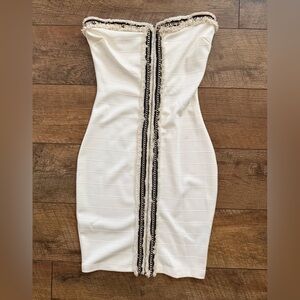 Symphony Elegant Cream Skirt with Chain Detail